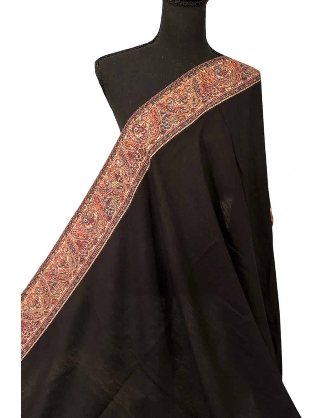 Black Paisley Kani Border Shawl - Women Accessories
